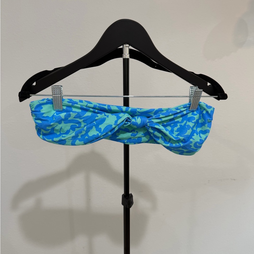 Stone Fox Swim Turquoise & Blue Twist Bandeau Top